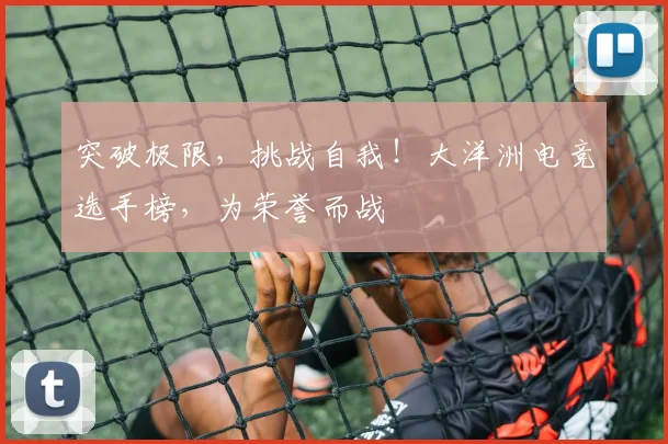 突破极限,挑战自我!大洋洲电竞选手榜,为荣誉而战
